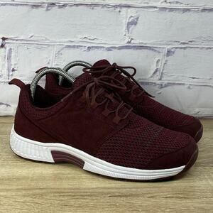 Orthofeet Francis 845 Maroon Knit Comfort Sneakers Women's 9.5 D Wide Shoes